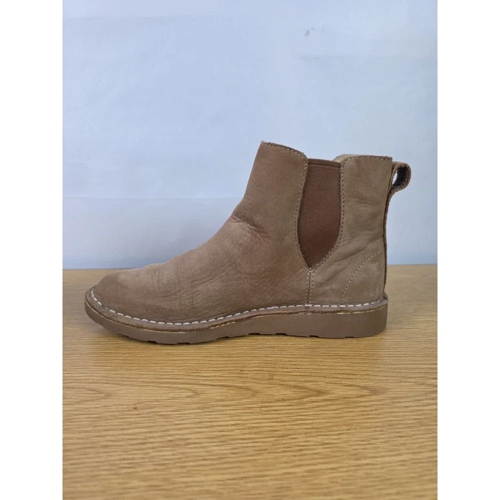 L.L. Bean Stonington Women's 9M Chelsea Ankle Boots‎ Brown Suede Leather Comfort